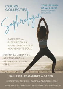 Affiche pour les cours de sophrologie à Baden avec Muriel Barthélémy